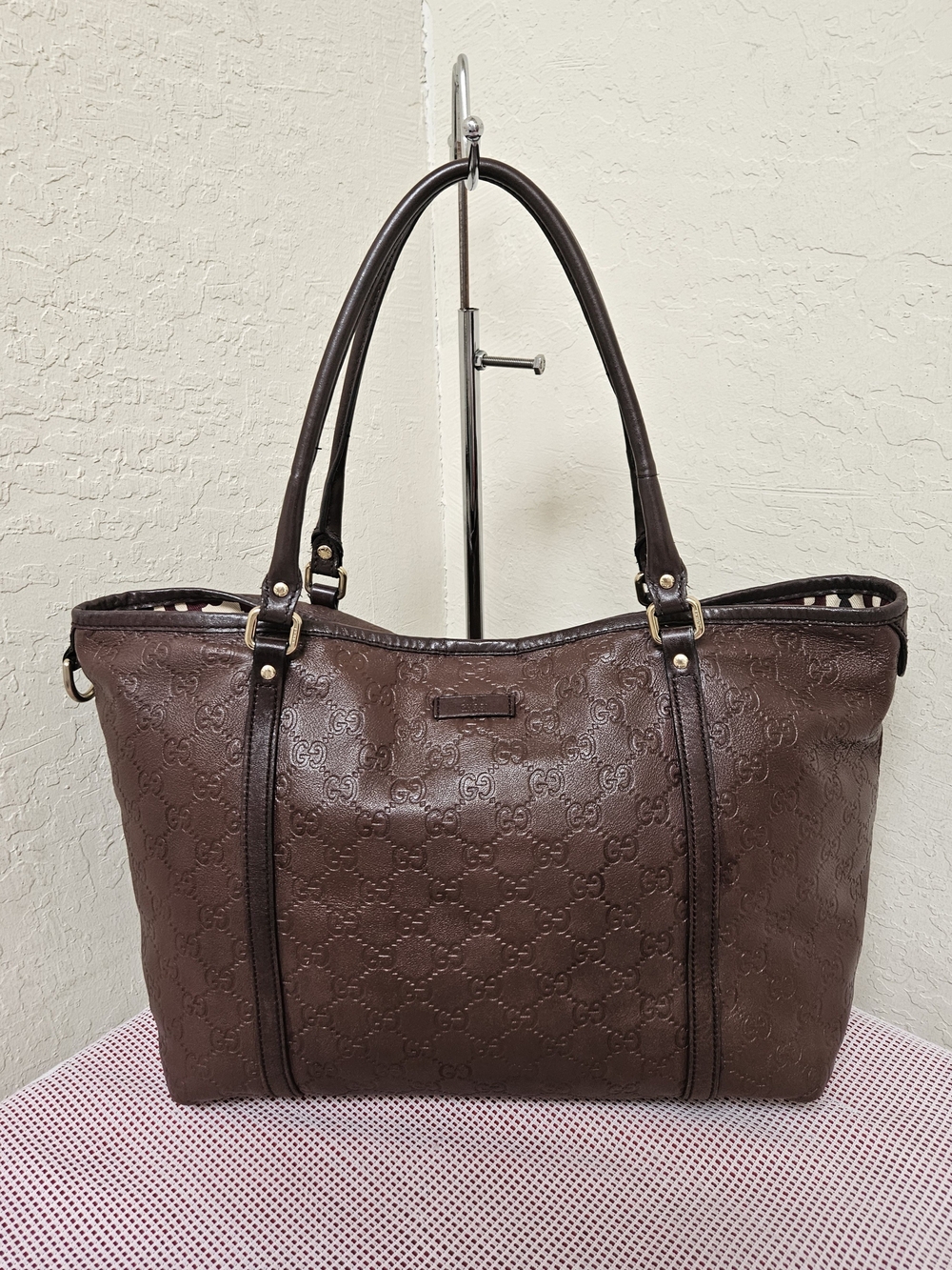Gucci Brown Guccissima Leather Tote Bag AUTHENTIC